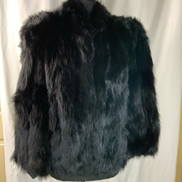 Trend Originals Jackets & Blazers - Fur Coat Faux Black Womens 44" Bust #EL26